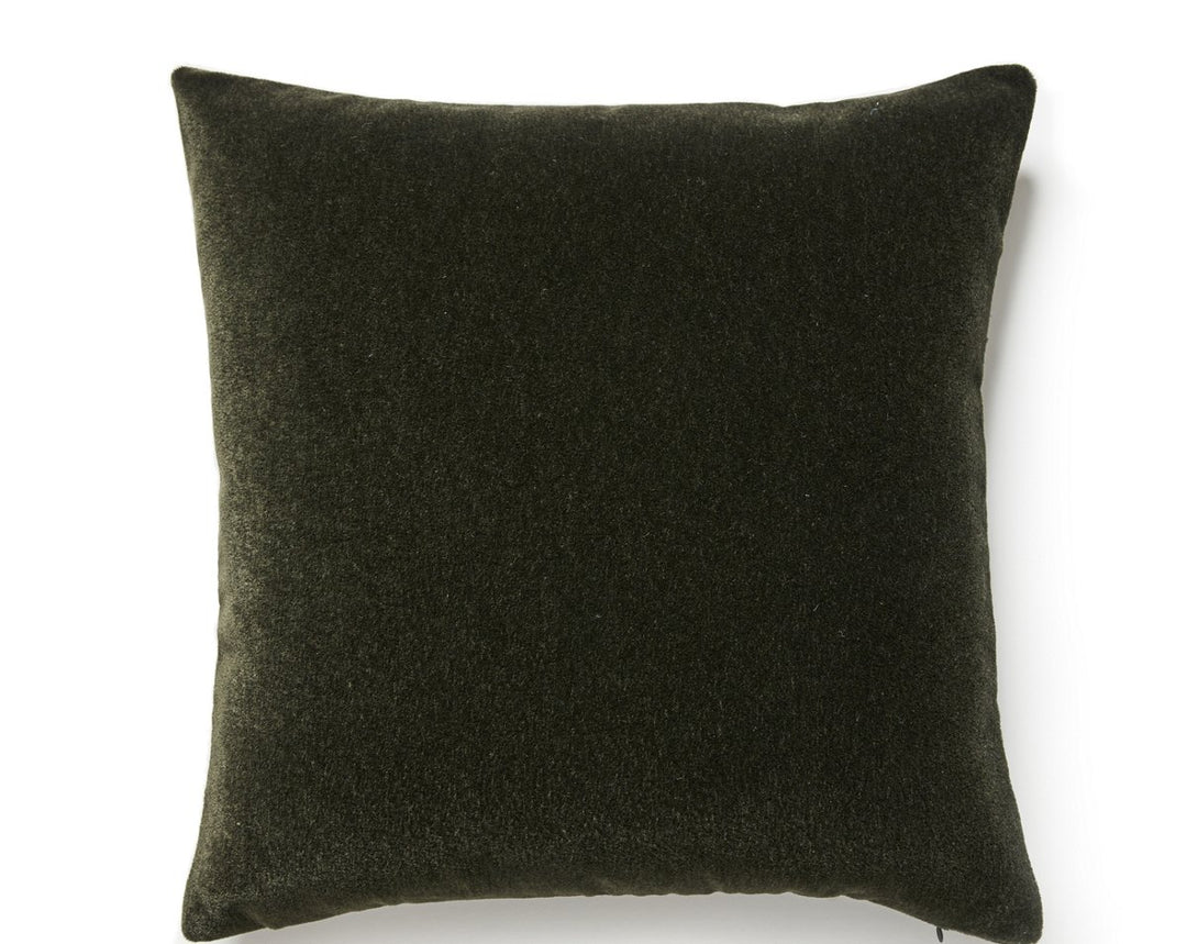 Makalu Mohair Pillow 22 X 22 - Graphite SCSDDKMAKA0012 by Scalamandre Designer Pillow