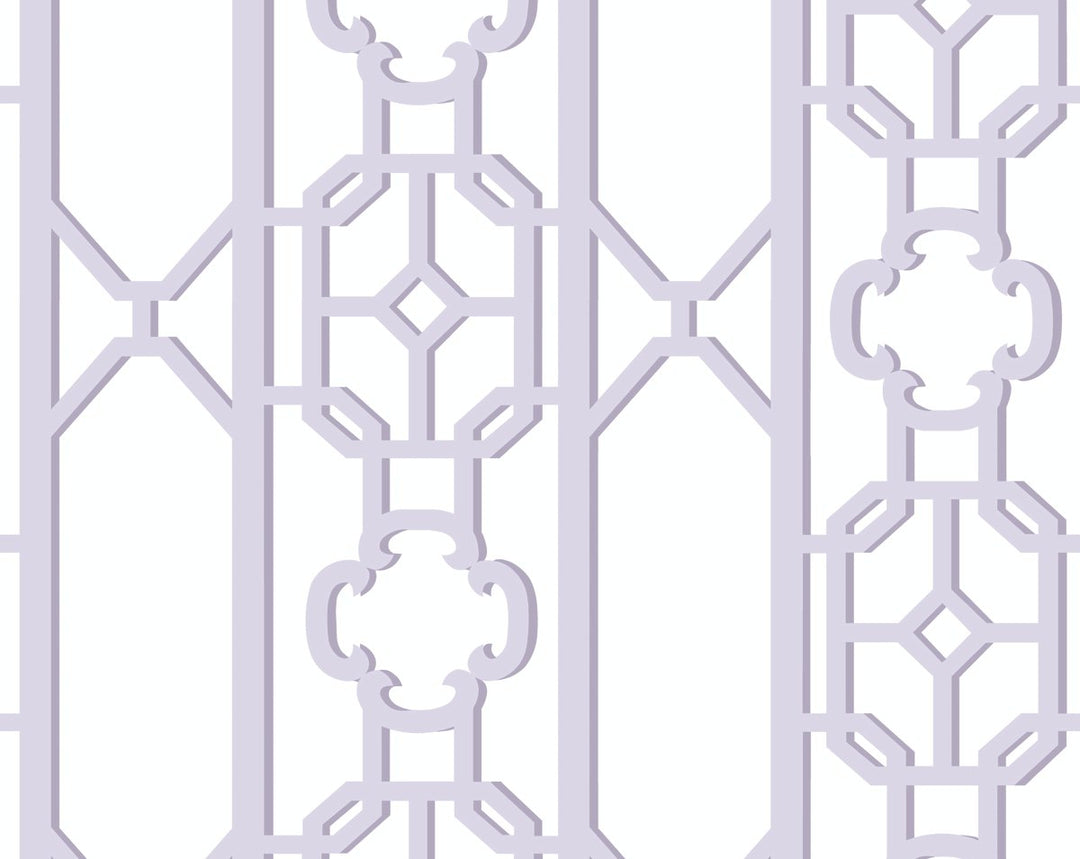 Joanna Fret Lavender SCWP88582D0013 by Scalamandre Designer Wallpaper