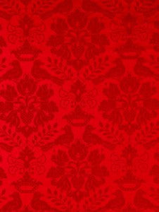 Love Bird Ruby SC1098MM0015 by Scalamandre Designer Fabric