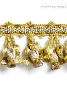 Newport Tassel Fringe Citron SCFT1103M0015 by Scalamandre Designer Trim