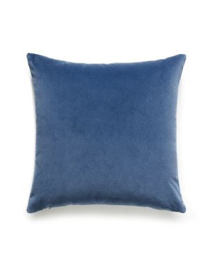 Indus Pillow 22 X 22 - China Blue SCINDUSPILL0015 by Scalamandre Designer Pillows 100% COTTON Horizontal: and Vertical: 0 - Swanky Fabrics -