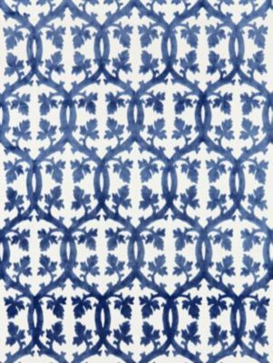 Falk Manor House Lapis SC26690M0017 by Scalamandre Designer Fabric BOTANICA 50% COTTON 50% VISCOSE INDIA MEDIUM DUTY Horizontal: 14.5" and Vertical: 13.5" 55.25 - Swanky Fabrics -