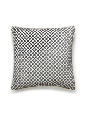 Pomfret Pillow 22 X 22 - Carbon SCPOMFPILL0019 by Scalamandre Designer Pillows 53% COTTON / 47% VISCOSE Horizontal: and Vertical: 0 - Swanky Fabrics -