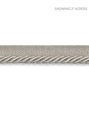 Boulevard Cord Stone SCC3140021 by Scalamandre Designer Trim NOVANTA PASSEMENTERIE 15% POLYESTER 1% ACRYLIC, 48% COTTON 19% RAYON 17% FIBRANNE CHINA LIGHT DUTY Horizontal: 0" and Vertical: 0" 0.25 - Swanky Fabrics -