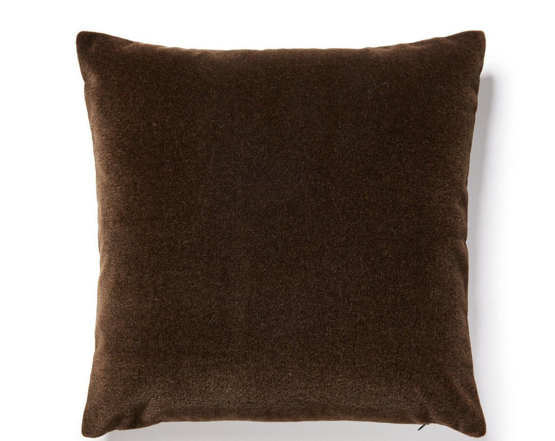 Makalu Mohair Pillow 22 X 22 - Bitter Chocolate SCSDDKMAKA0178 by Scalamandre Designer Pillow