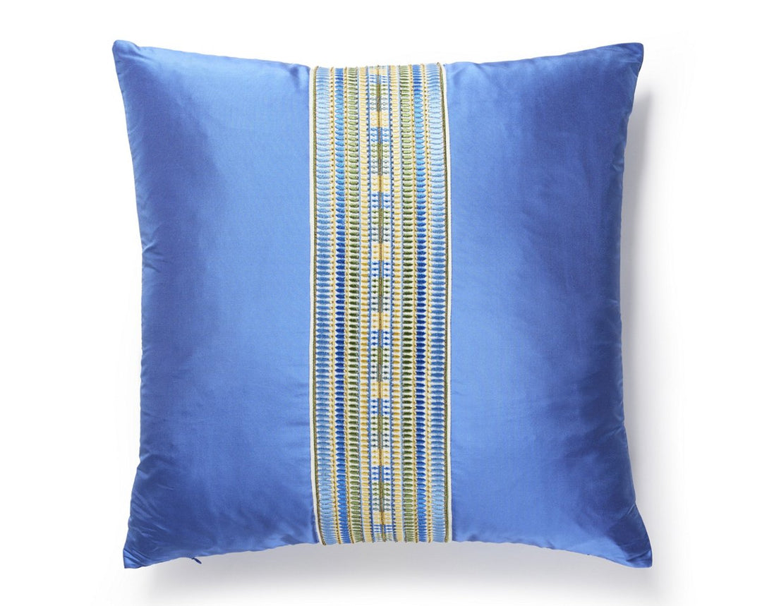 Amarna/Olympia Taffeta Pillow 22 X 22 - Nile Blue / Azure SCSDDTT33362019 by Scalamandre Designer Pillow