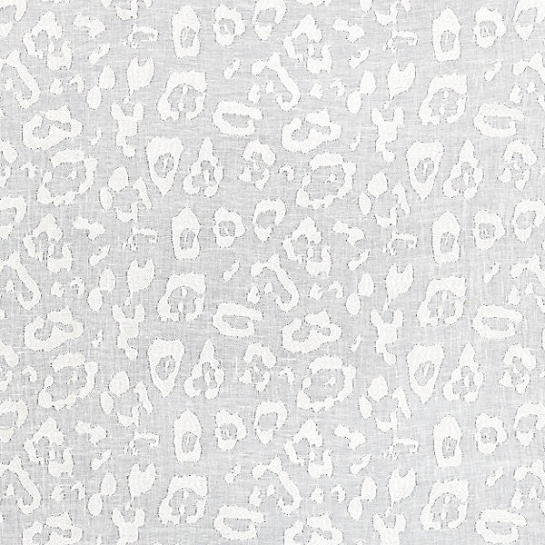 Leopard Linen Sheer/Ivory 27054-001 by Scalamandre Designer Fabric ATMOSPHERE SHEERS STOCKED AT 65% LINEN;35% VISCOSE INDIA DRAPERY ONLY Horizontal: 7.5" and Vertical: 9.875" 49" - Swanky Fabrics -