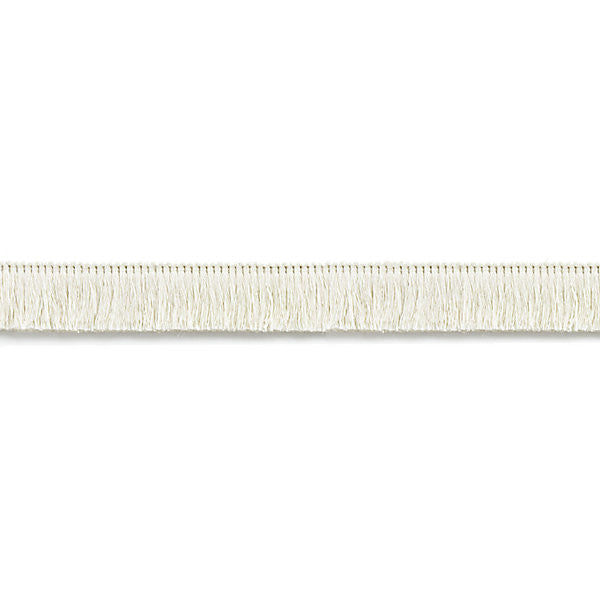 Nora Linen Brush Fringe/Blanc FC1496-001 by Scalamandre Trim Designer Trim NORDEN 100% LINEN BELGIUM LIGHT DUTY Horizontal: and Vertical: 1.625" - Swanky Fabrics -
