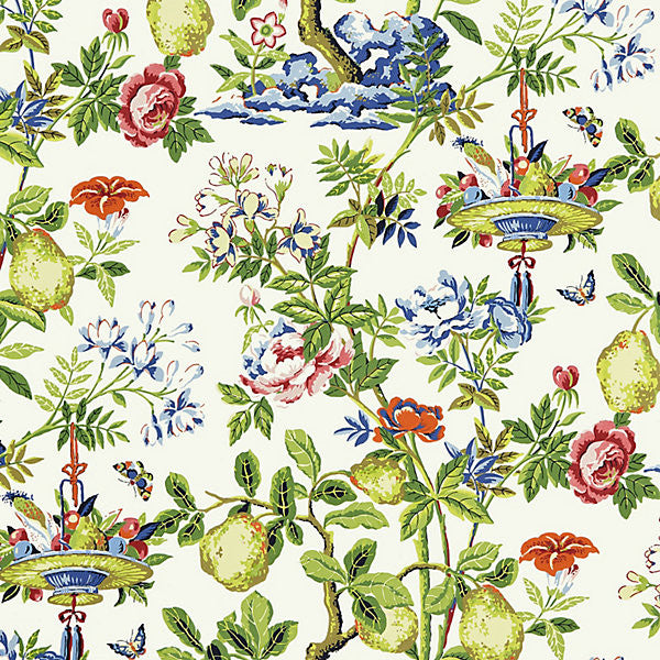 Shantung Garden/Bloom by Scalamandre Wallpaper Scalamandre Wallpaper Shantung Garden/BloomWallpaper UNITED KINGDOM </p><p>Repeat: H: 41", V: 26" 54" - Fabric Carolina -
