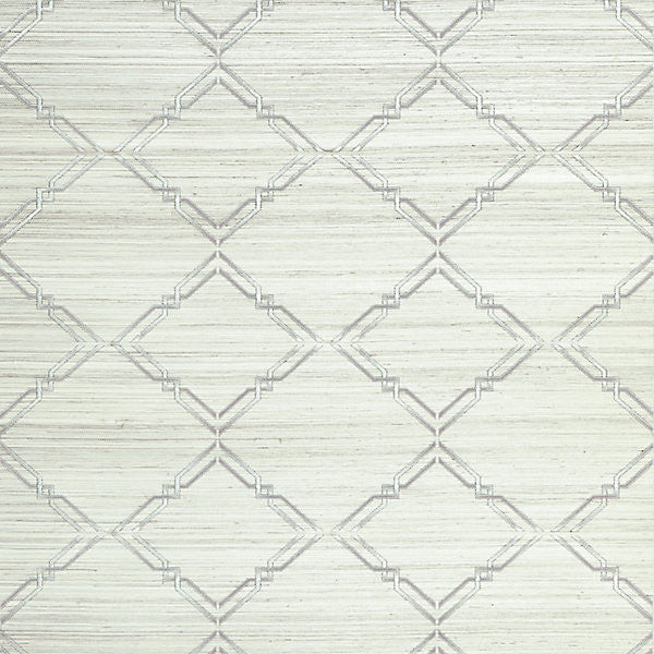 Monroe Embroidered Grasscloth/Glacier by Scalamandre Wallpaper Scalamandre Wallpaper Monroe Embroidered Grasscloth/GlacierWallpaper INDIA </p><p>Repeat: H: 7.87", V: 9" 27" - Fabric Carolina -