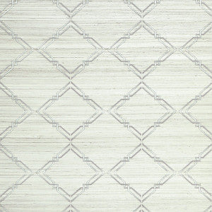 Monroe Embroidered Grasscloth/Glacier Sc 0001Wp88383 by Scalamandre
 Designer Wallpaper