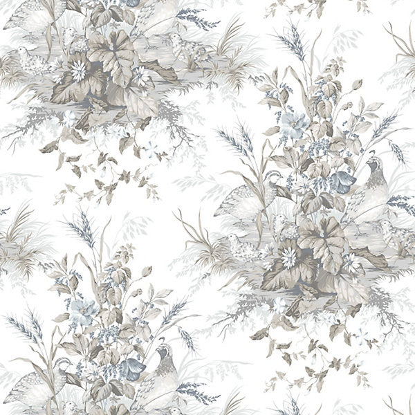 Edwin'S Covey/Grisaille by Scalamandre Wallpaper Scalamandre Wallpaper Edwin'S Covey/GrisailleWallpaper UNITED KINGDOM </p><p>Repeat: H: 24", V: 27" 54" - Fabric Carolina -