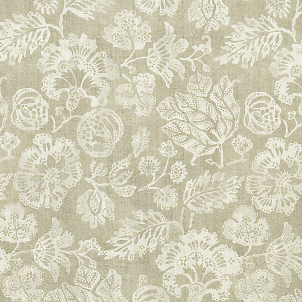 Calais Linen Print/Flax 16607-002 by Scalamandre Designer Fabric LA BOHEME 100% LINEN ITALY LIGHT DUTY Horizontal: 31" and Vertical: 17.875" 53.5" - Swanky Fabrics -