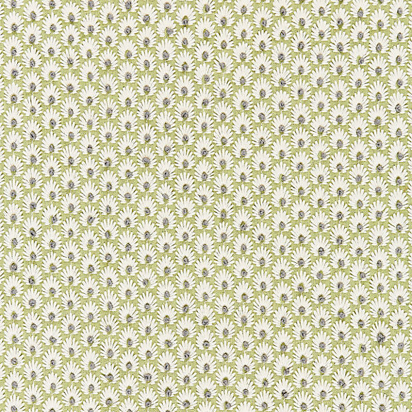 Fleur Embroidery/Celery 27123-002 by Scalamandre Designer Fabric BOTANICA 63% POLYESTER 37% LINEN INDIA LIGHT DUTY Horizontal: .75" and Vertical: 1.375" 50.75" - Swanky Fabrics -