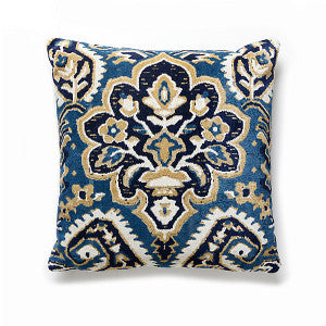 Oushak Linen Velvet Pillow/Indigo Sc 0002Oushpill by The House of Scalamandre
 Designer Pillow