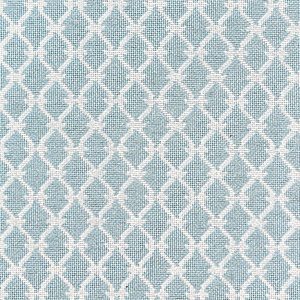 Trellis Weave Sky by Scalamandre
 Fabric Scalamandre
 Fabric Trellis Weave SkyFabric ORIANA 77% COTTON 20% POLYESTER 3% NYLON USA </p><p>Repeat: H: 2.125", V: 1.75" 53" - Fabric Carolina -