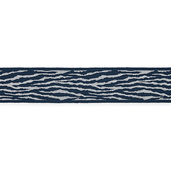 Tiger Tape/Indigo T3310-004 by Scalamandre Trim Designer Trim STOCKED AT 100% POLYOLEFIN UNITED KINGDOM HEAVY DUTY Horizontal: 6.25" and Vertical: 3" - Swanky Fabrics -