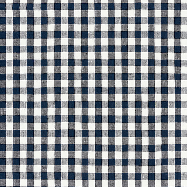 Swedish Linen Check/Indigo 27166-005 by Scalamandre Designer Fabric STOCKED AT 100% LINEN|64% POLYESTER;18% COTTON;9% VISCOSE;9% LINEN INDIA LIGHT DUTY Horizontal: 7.25" and Vertical: 6" 54" - Swanky Fabrics -
