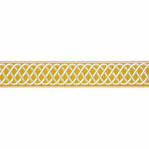 Helix Embroidered Tape Brass by Scalamandre
 Designer Trim