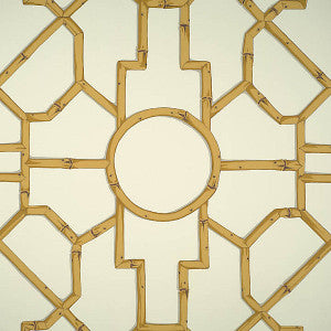 Baldwin Bamboo/Rattan & Brown On Off-White Sc 0005Wp81630 by Scalamandre
 Designer Wallpaper