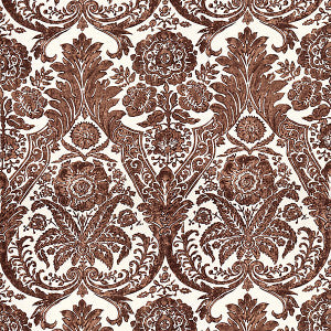 Luciana Damask Print/Espresso Sc 0005Wp88354 by Scalamandre
 Designer Wallpaper
