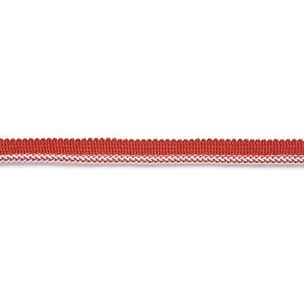 Georgica Braided Cord/Coral C303-006 by Scalamandre Trim Designer Trim HAMPTONS TRIMMINGS STOCKED AT 38% ACETATE|29% VISCOSE|27% ACRYLIC|6% COTTON ITALY LIGHT DUTY Horizontal: and Vertical: .25" - Swanky Fabrics -