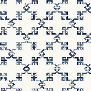Suzhou Lattice Marine Blue by Scalamandre
 Designer Wallcovering