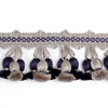 Newport Tassel Fringe - Silk/Taupe, Black & Grey Sc 0008Ft1103 by Scalamandre
 Designer Trim