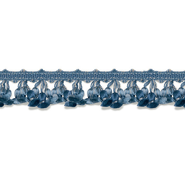 Newport Tassel Fringe/Med Blue, Dk Blue & Grey FT1103-012 by Scalamandre Trim Designer Trim SCALAMANDRE WAREHOUSE 100% SILK CHINA LIGHT DUTY Horizontal: and Vertical: 2" - Swanky Fabrics -