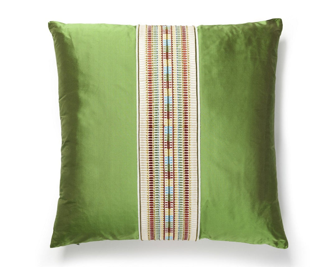 Amarna/Olympia Taffeta Pillow 22 X 22 - Multi / Vine SCSDDTT33363027 by Scalamandre Designer Pillow
