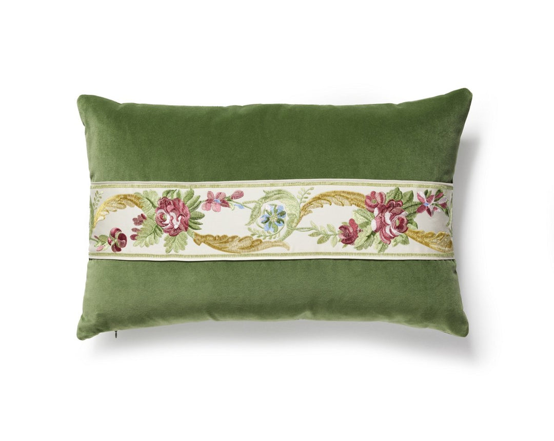 Reine/Linley Pillow 22 X 14 - Multi Bloom / Seamist SCLBDTT33424425 by Scalamandre Designer Pillow