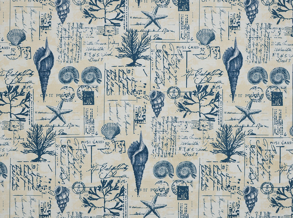 Seaside Mariner 56 by Covington Designer Fabric 100% COTTON 2WAY SLUB PAK 50000 Horizontal: 27 and Vertical: 27 54 - Swanky Fabrics -