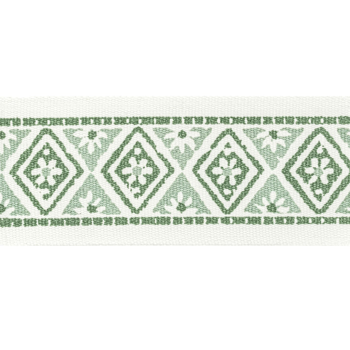 Shenandoah Tape 3 Seaglass by Stout Trim Stout Trim Shenandoah Tape 3 SeaglassTrim NATURAL BEAUTY TRIM INDIA </p><p>Repeat: H: 2.500, V: 1.500 2.5 in - Fabric Carolina -