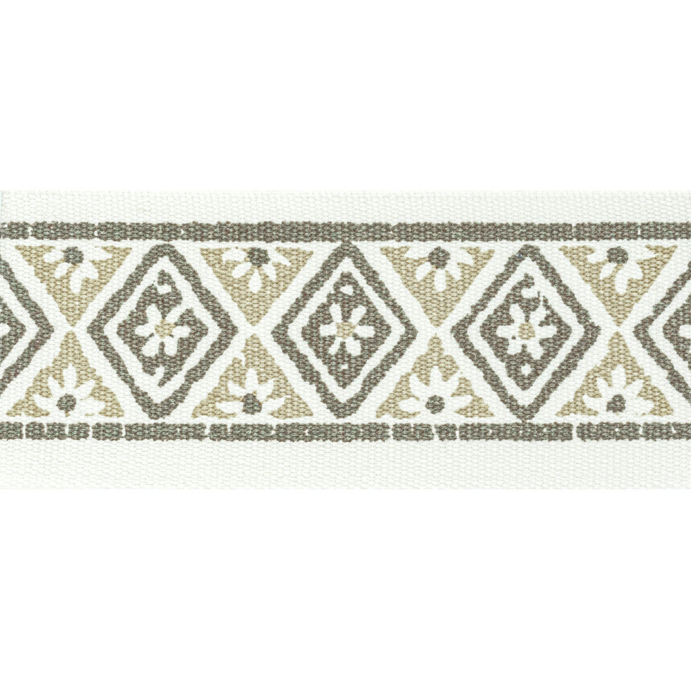 Shenandoah Tape 7 Truffle by Stout Trim Stout Trim Shenandoah Tape 7 TruffleTrim NATURAL BEAUTY TRIM INDIA </p><p>Repeat: H: 2.500, V: 1.500 2.5 in - Fabric Carolina -