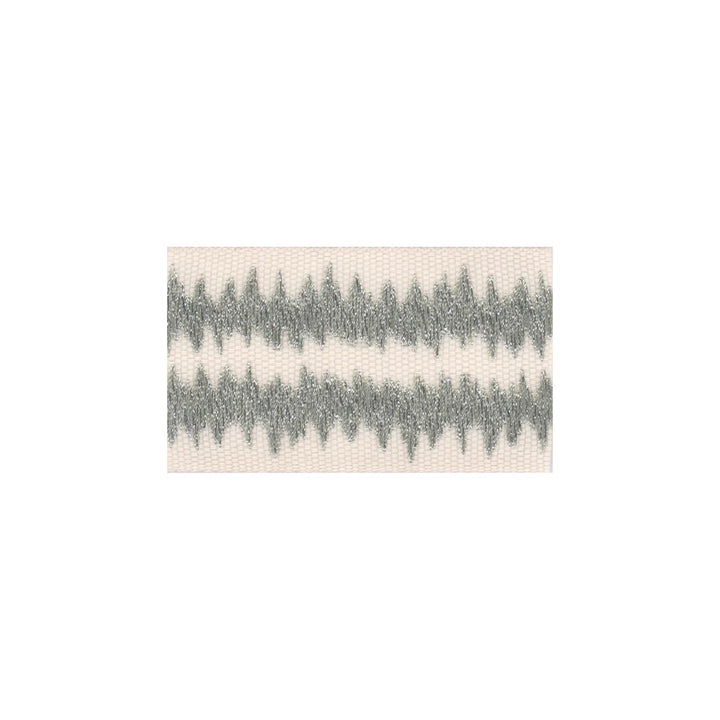 Shockwave Tape 1 Silver by Marcus William Trim Marcus William Trim Shockwave Tape 1 SilverTrim PERSUASIONS TRIM 100%COT %VEMB INDIA </p><p>Repeat: H: 7.875, V: 0.000 2 in - Fabric Carolina -