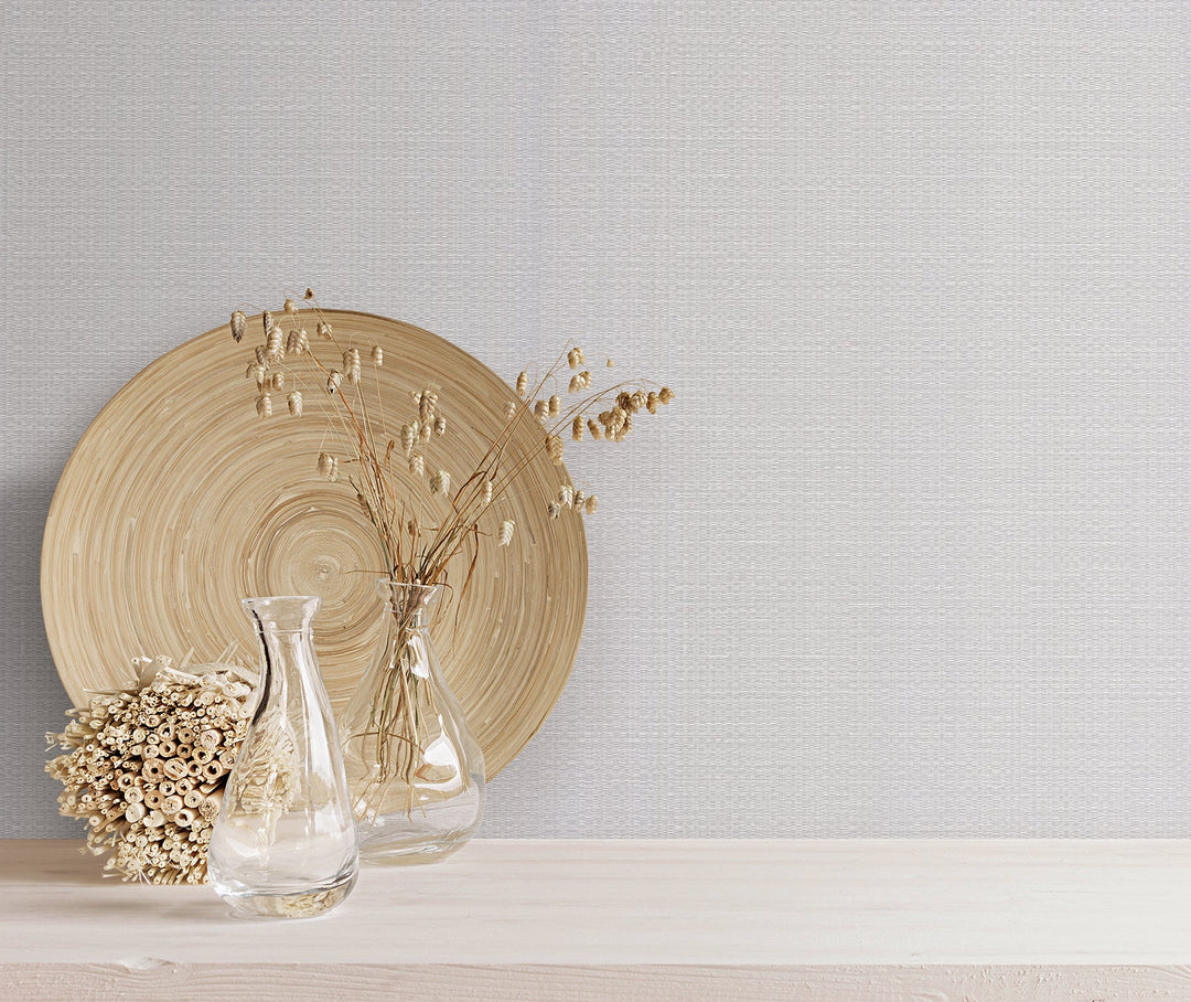 Bali Basketweave Warm Grey Wallpaper by York Wallcoverings Designer