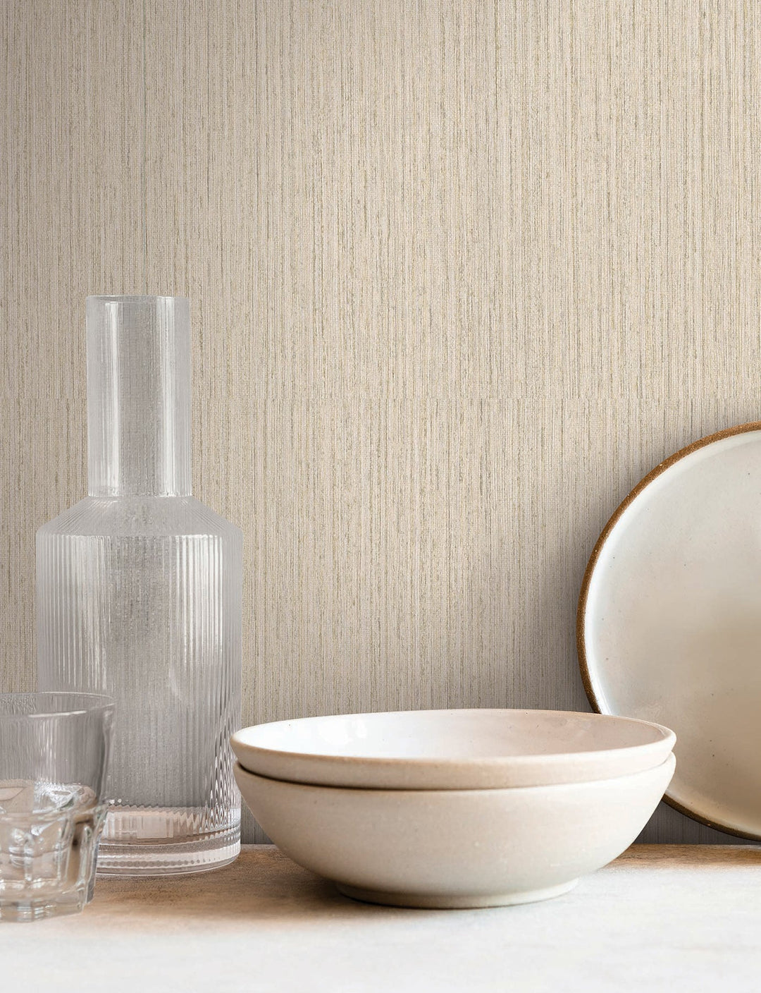 Shetland Sand Wallpaper by York Wallcoverings Designer