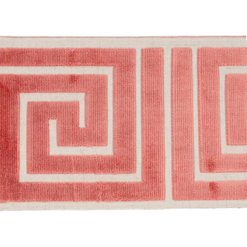 Sidewinder Tape Flamingo by Magnolia Designer Trim - 58% Rayon, 31% Poly, 11% Linen China Horizontal: 13.5 and Vertical: 7 - Swanky Fabrics -