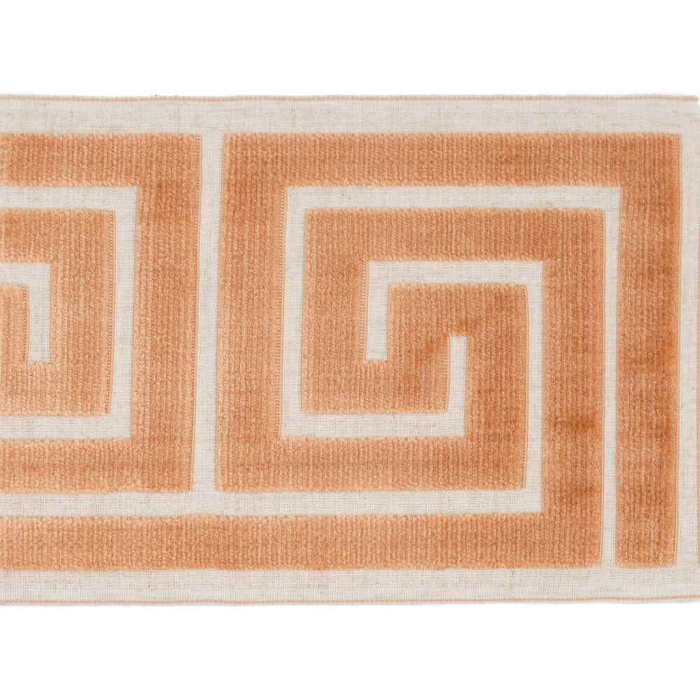 Sidewinder Tape Terracotta by Magnolia Designer Trim - 58% Rayon, 31% Poly, 11% Linen China Horizontal: 13.5 and Vertical: 7 - Swanky Fabrics -