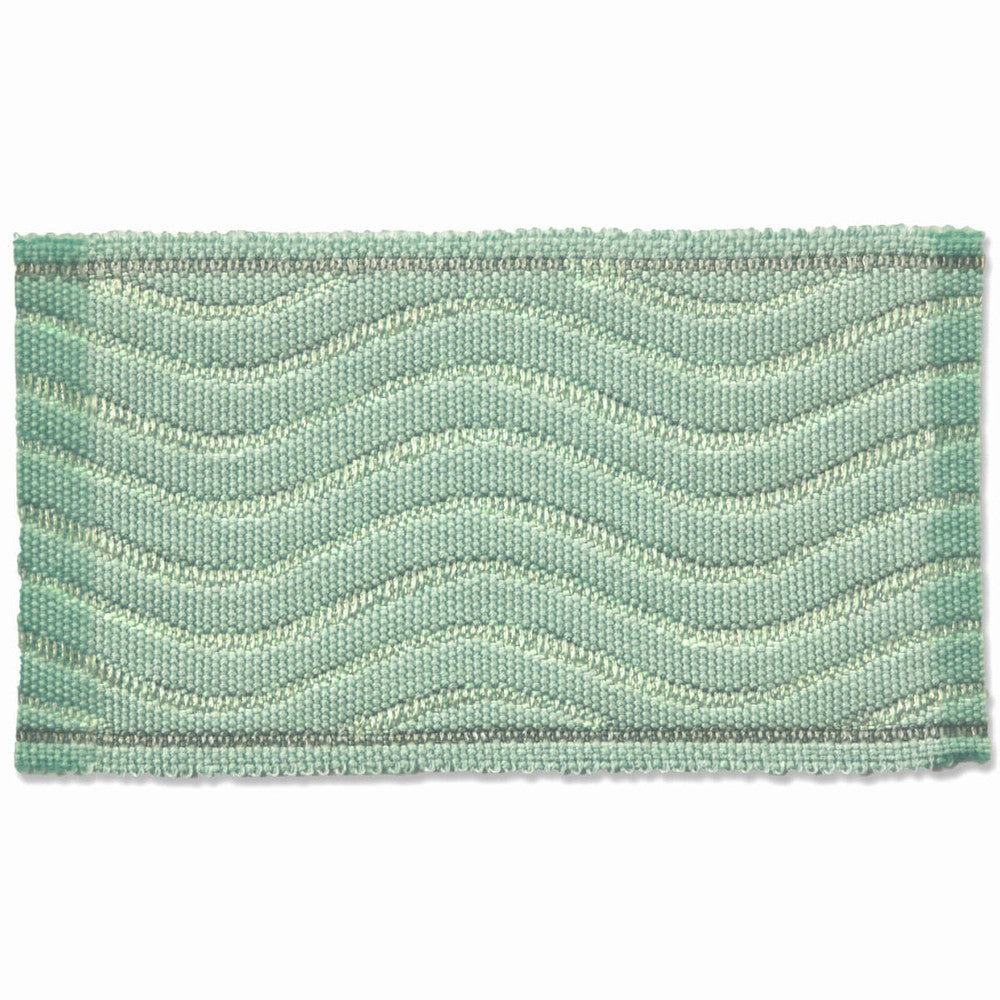 Signature 3 Aqua by Stout Designer Trim NEW WORLD TAPES & BORDERS 91%SVI 9%MTL CHINA Horizontal: 0 and Vertical: 0 2 in - Swanky Fabrics -