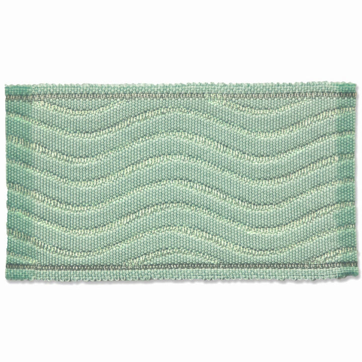 Signature 3 Aqua by Stout Designer Trim NEW WORLD TAPES & BORDERS 91%SVI 9%MTL CHINA Horizontal: 0.000 and Vertical: 0.000 2 in - Swanky Fabrics -