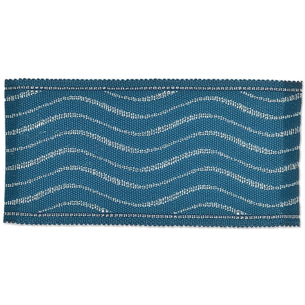 Signature 7 Ocean by Stout Designer Trim NEW WORLD TAPES & BORDERS 91%SVI 9%MTL CHINA </p><p>Repeat: 0 2 in - Swanky Fabrics -
