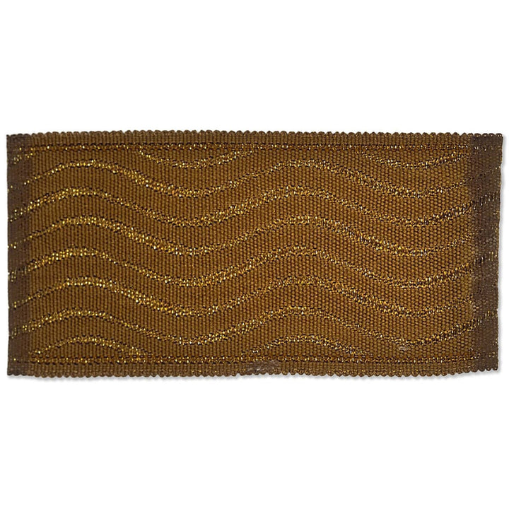 Signature 8 Coffee by Stout Designer Trim NEW WORLD TAPES & BORDERS 91%SVI 9%MTL CHINA Horizontal: 0 and Vertical: 0 2 in - Swanky Fabrics -