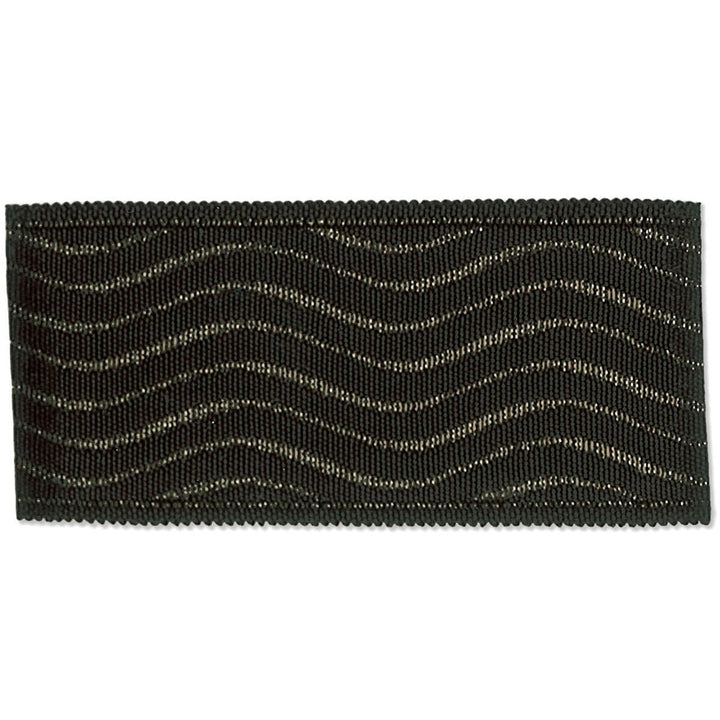 Signature 9 Charcoal by Stout Designer Trim NEW WORLD TAPES & BORDERS 91%SVI 9%MTL CHINA Horizontal: 0 and Vertical: 0 2 in - Swanky Fabrics -