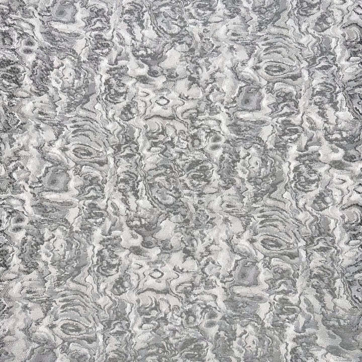 Le Krisel Silver Gray by Europatex Designer Fabric Le Krisel 100% Polyester 15.00" H, 7.00" V 118.00 inches - Swanky Fabrics -