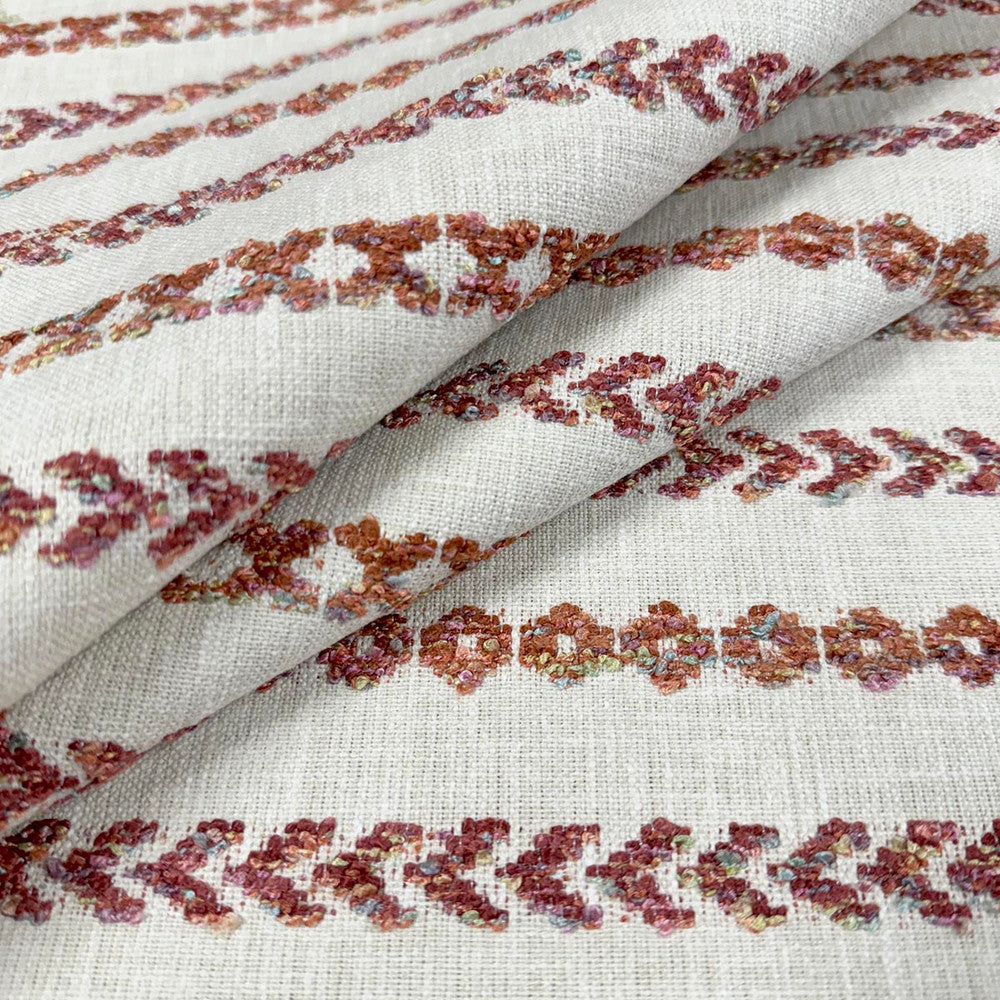 Skarda Rose by Magnolia Designer Fabric - 76 Polyester, 24 Cotton India 40000 Horizontal: 0.5 and Vertical: 6 54 - Swanky Fabrics -