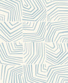 Linework Maze Sky Blue SL80202 by Seabrook Designs Designer Wallpaper