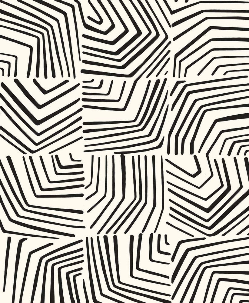 Linework Maze Inkwell SL80210 by Seabrook Designs Designer Wallpaper