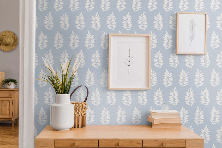 Pinnate Silhouette Iceburg SL80302 by Seabrook Designs Designer Wallpaper