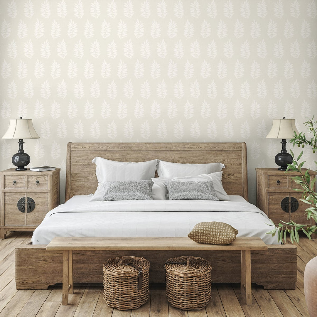 Pinnate Silhouette Almond SL80303 by Seabrook Designs Designer Wallpaper